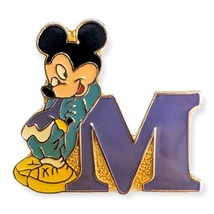 Mickey Mouse Disney Vintage Pin: 80s Mickey M Monogram Letter - £15.88 GBP