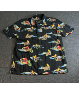 Vans Button Up Hawaiian Shirts Hoffman Fabric Men&#39;s Size Large Parrots R... - $29.64