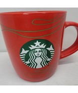 Starbucks 2020 Bright Red Mermaid Siren Coffee Tea Cup Mug 12 Oz Swirl H... - £8.60 GBP