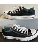 Converse All Star Low Double Tongue Black Teal Sneakers Size 6.5 EUC 553... - $54.70 CAD