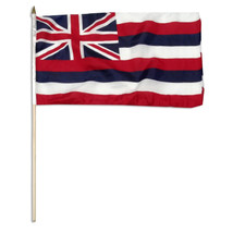 1 Dozen 12&quot;x18&quot; Hawaii State Stick Flags 12x18in Handheld - $485.73 MXN