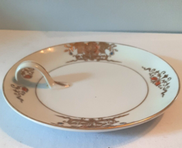 Noritake Hand Painted Art Deco Handle Gold Trimmed Dish Plate Lemon Server Nappy - £12.69 GBP