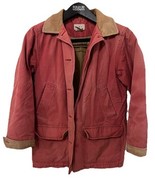 LL Bean Barn Jacket Women Medium Red Chore Coat Corduroy Canvas Quilt In... - $1,129.00 MXN
