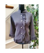 New York &amp; Company Women&#39;s Gray Cotton Single Breasted Long Sleeve Jacke... - $508.49 MXN