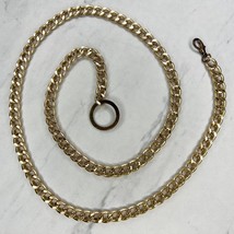 Simple Gold Tone Metal Chain Link Belt OS One Size - £12.17 GBP
