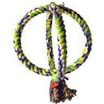 Ae Cage Company Small Interlocking Double Rope Swing Play Clean Beak Bird Toy - £23.70 GBP