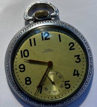 Vintage Lord Calvert pocket watch.17 jewels 2 inches round. Runs - £93.87 GBP