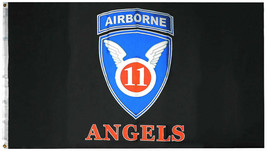 U.S. Army 11th Airborne Angels Black 3x5 3&#39;x5&#39; Premium Polyester Flag F1320 100D - £18.57 GBP