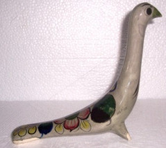 Vintage Tonala Mexican, Native  Handpainted, Crafted Long Bird Collectible Art P - £40.71 GBP