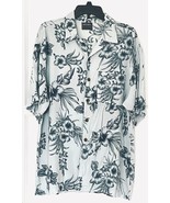 Hawaiian Style Shirt - Hibiscus Print Pattern - Sz M - £15.57 GBP