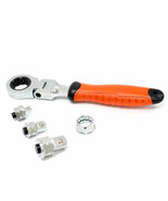 5pc SAE Racheting Swivel Head Box Wrench Adapter Set Convert Low Profile... - $28.20 CAD