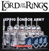 LOTR Gondor Knights of Dol Amroth (Swan Knights) 6 Custom Minifigures To... - $12.68