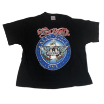 Vintage Aerosmith 1989 Aero Force One Pump Black Brockum T-Shirt Size XL - $98.99