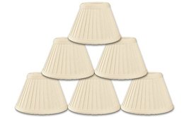 (6 Pack) Royal Designs Pleated Empire Chandelier Lamp Shade, Eggshell Size 6 (CS - £41.70 GBP