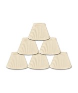 (6 Pack) Royal Designs Pleated Empire Chandelier Lamp Shade, Eggshell Si... - £41.46 GBP