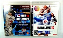 Sony PLAYSTATION PS3 Video Games MLB 10 The Show &amp; NBA 10 Great Conditio... - £6.29 GBP