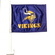 Minnesota Vikings Logo Car Banner Flag NFL Football 14x11&quot; - £9.33 GBP