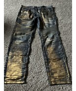 Jordan Craig Legacy Edition Aaron Gold Foil Denim Jeans Men&#39;s 40W x32L H... - $32.71