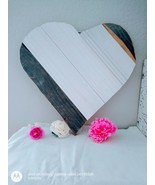 Wood Heart Decor Wooden Heart Wall Hanging Rustic Reclaimed Home Decor W... - $37.62