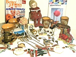 Junk Drawer Eclectic Estate Lot SCHID Musical Shelf Doll Jefferson Cup Stamps - £17.38 GBP