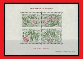 ZAYIX -1986 Monaco 1559 MNH souvenir sheet Arbutus Tree Flowers Berries 1117SB09 - £2.79 GBP