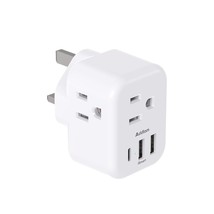 Us To Uk Ireland Plug Adapter, Type G Power Adapter With 3 Ac Outlets An... - £19.23 GBP
