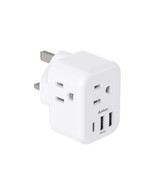 Us To Uk Ireland Plug Adapter, Type G Power Adapter With 3 Ac Outlets An... - £15.72 GBP