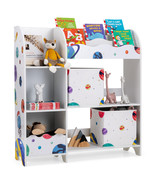 Kids Toy And Book Organizer Children Wooden Storage Cabinet W/ Storage Bins - £98.30 GBP