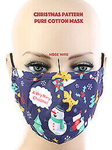 Christmas Cotton Face Mask with filter Washable Reusable Breathable - £7.04 GBP