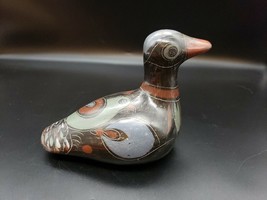 Vintage Ceramic Duck Mexico? Hand Painted/Made Folk Art Collectible - $17.33