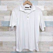 Cubavera Textured Polo Shirt White Solid Short Sleeve Casual Stretch Men... - $19.79