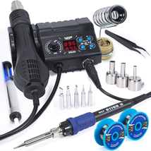 WEP 882D 2-in-1 Soldering Station Hot Air Rework Kit with Tips, Wire, No... - $2,324.31 MXN
