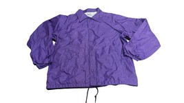 Auburn Large Purple Snap Up Windbreaker Breakaway Lined Track Jacket Vin... - $29.70