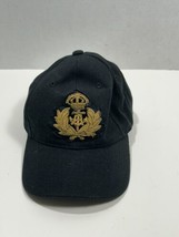 Military Air Force? Large Gold Color Embroidery  Black Hat Cap Adjustable - £19.47 GBP