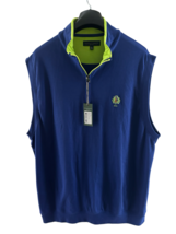 Fairway &amp; Greene F&amp;G Tech 1/4 Zip Golf Vest Mens XL Blue Signature NWT C... - $74.24