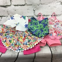 Assorted 18” Doll Clothing 6Pc Lot Shorts Skirt Swimsuit Pajama Bottoms Top - £14.12 GBP