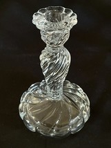 Vintage Fostoria Elegant Glass Colony Clear 7&quot; Candlestick Holder - £12.17 GBP