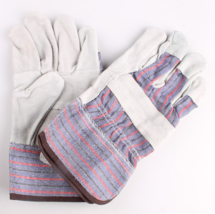 2 Pairs of Leather Palm Safety Split Cowhide Welding Cuff Gloves - $9.99
