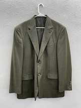 Oscar De La Renta Mens Blazer Size 42R Green Brown Wool Suit Coat Two Bu... - $6.77