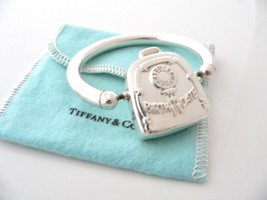 Tiffany &amp; Co Silver Birth Date Baby Rattle Teether Rare Gift Pouch Love Heirloom - £478.01 GBP