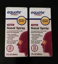 2-PK Equate Original Nasal Spray Oxymetazoline 12-Hour Relief 1oz SAME-DAY SHIP - £12.71 GBP