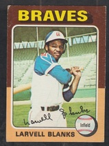 Atlanta Braves Larvell Blanks 1975 Topps Baseball Card 394 vg - £0.39 GBP