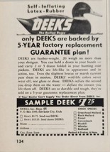 1958 Print Ad Deeks Self Inflating Latex-Rubber Duck Decoys Salt Lake City,UTAH - $8.98