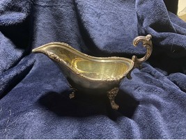 Sterling Silver Gravy Boat and Tray Vintage Antique Unknown Brand - £310.34 GBP