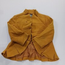 Tabitha Women's Size 2 Wool Blend Terrace House Ruffle Blazer Jacket Mustard image 14