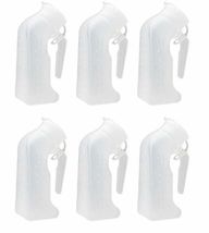 6 Pcs, Male Urinal Urine Pee Bottle With Cover Lid 1 Quart, 1000 mL - $15.67