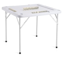 VEVOR Mahjong Table 4 Player Folding Card Table &amp; 4 Cup Holders Chip Tra... - £108.97 GBP