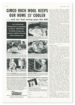 Print Ad Gimco Rock Wool 15 Degrees Cooler Vintage 1938 3/4-Page Adverti... - $180.80 MXN