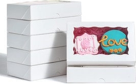 50 Pack White Cookies Boxes 7 x 4 3 8 x 1 1 2inches Auto Popup Sturdy Bakery Box - £45.37 GBP