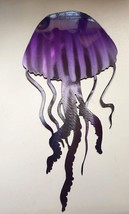Jellyfish Metal Wall Art Accent Purple Tinged 16&quot; x 7 3/4&quot; - £25.05 GBP